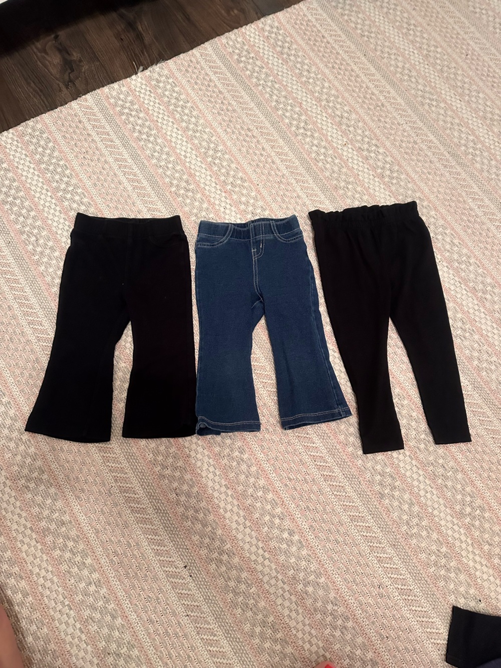Cat & Jack Black and Navy Toddler Stretch Leggings Trio